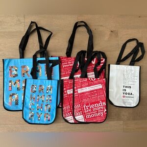 lululemon Reusable Tote Bags (Blue/Red/White)